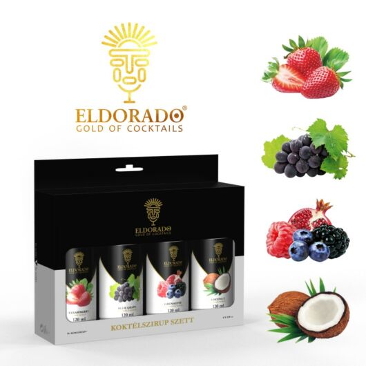 Eldorado Koktél szett Best II. 4x120 ml (Kókusz, Grenadine, Kékszőlő, Eper)