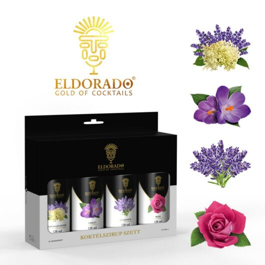 Eldorado Limonádé szett Virágos ízek. 4x120 ml (Bodza, Levendula, Ibolya, Rózsa)