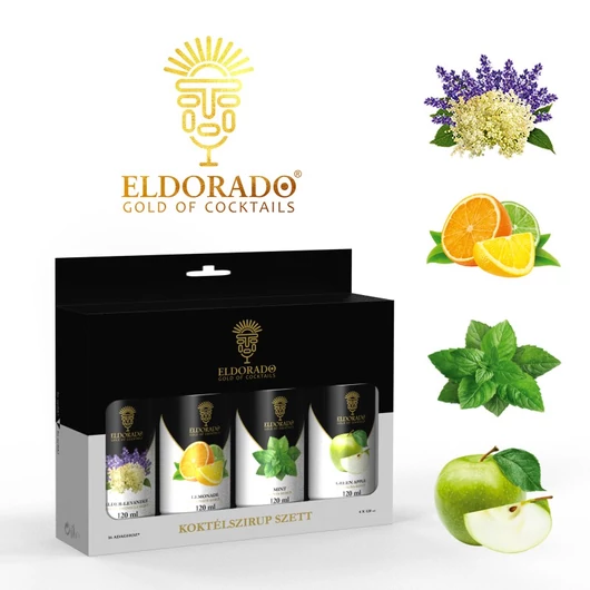 Eldorado Limonádé szett nyári kedvencek 4x120 ml (Zöldalma, Bodza-levendula, Limonádé,Menta)