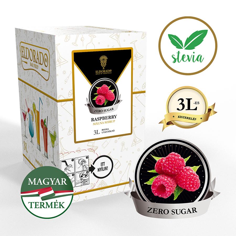 Bag in Box Málna zero szirup 3 liter Bag in Box 3 literes utántöltő